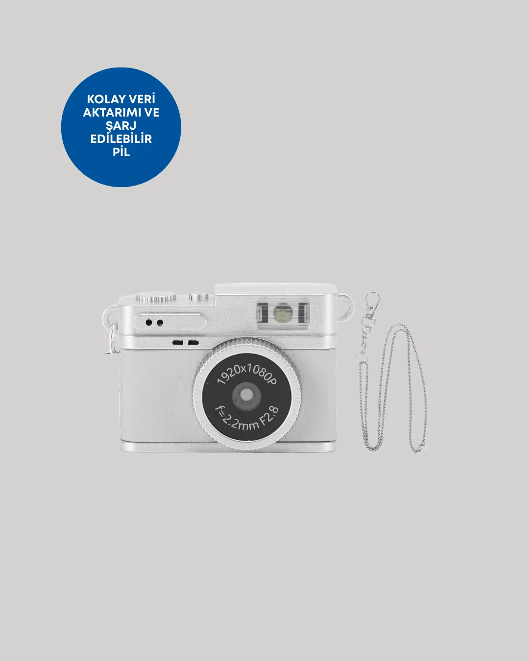 Mini Retro Dijital Kamera 1080P Full HD Dahili 128GB Hafızalı