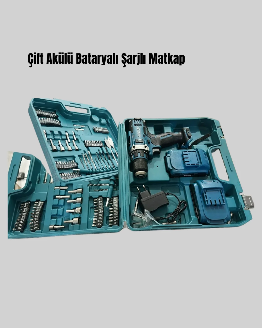 Akülü Vidalama ve Delme Seti Profesyonel Alet Çantası