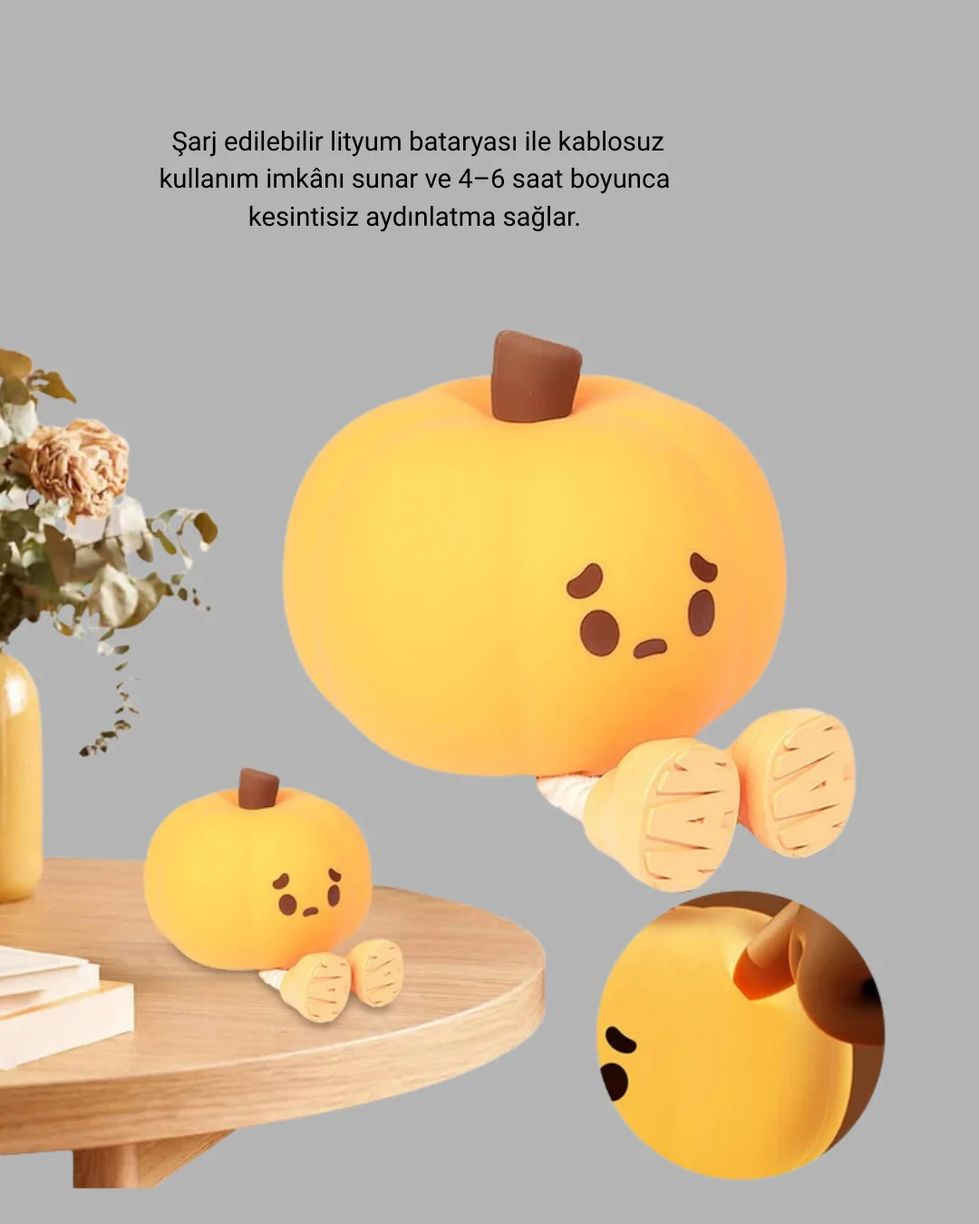 Silikon Pumpkin Night Light Telefon Tutuculu LED Lamba Yeni Nesil