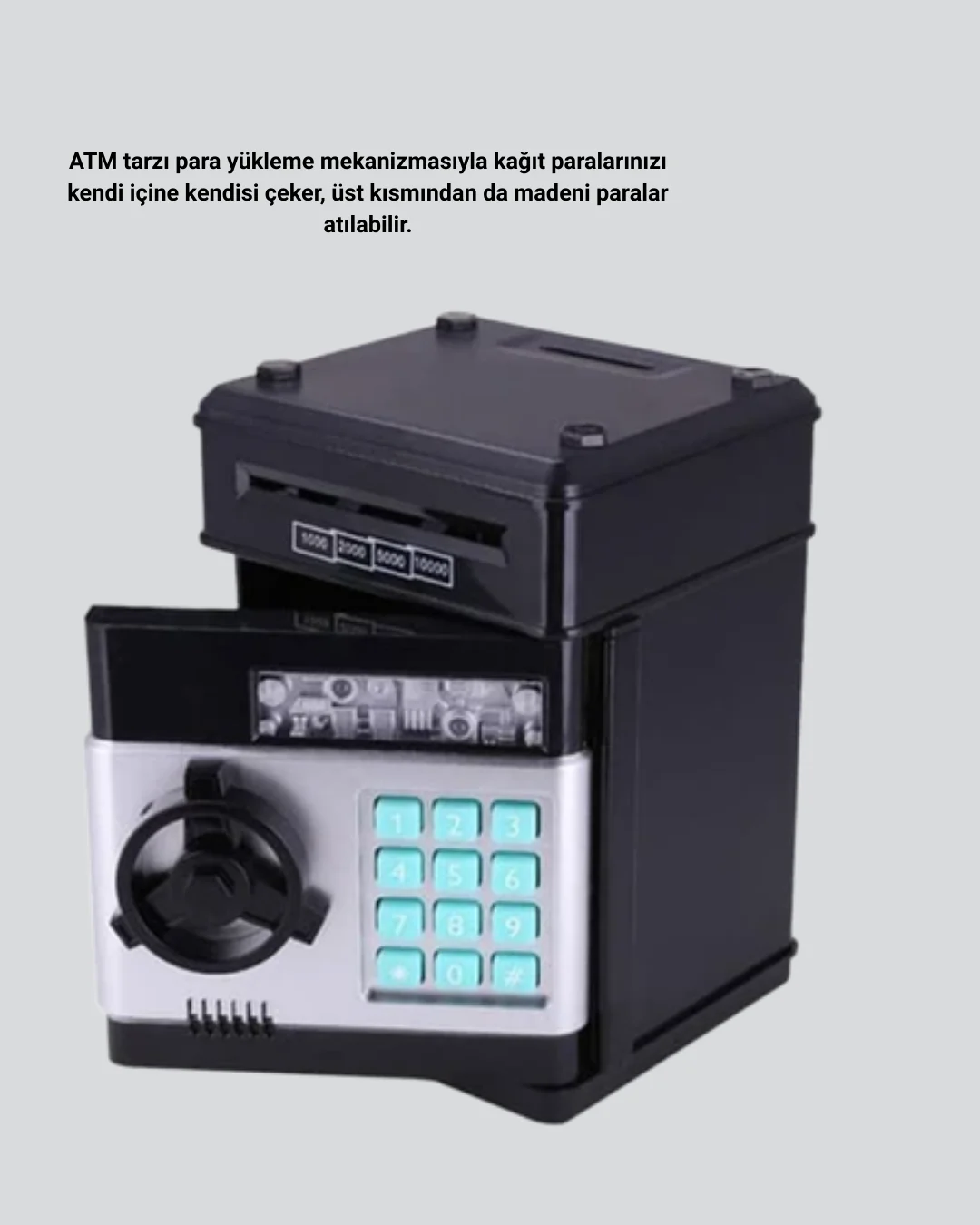 Para Kasası Görünümlü Elektronik Şifreli Kumbara