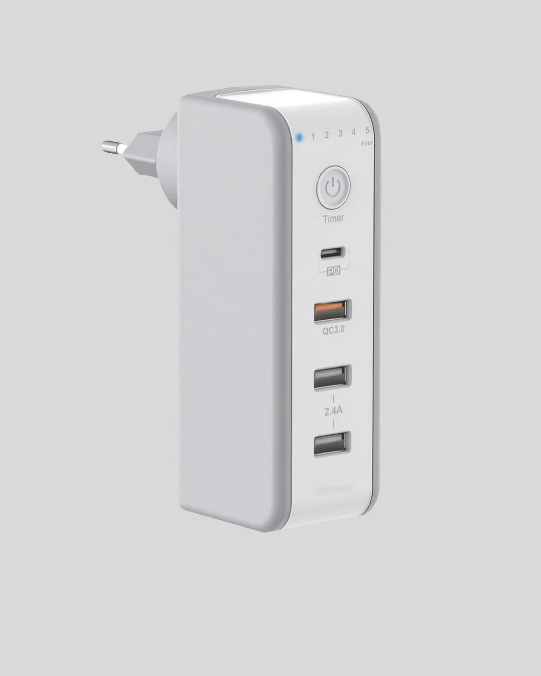 Zaman Kontrollü Şarj Cihazı 30W Hızlı Şarj ve Çoklu USB Çıkışı Yeni Nesil