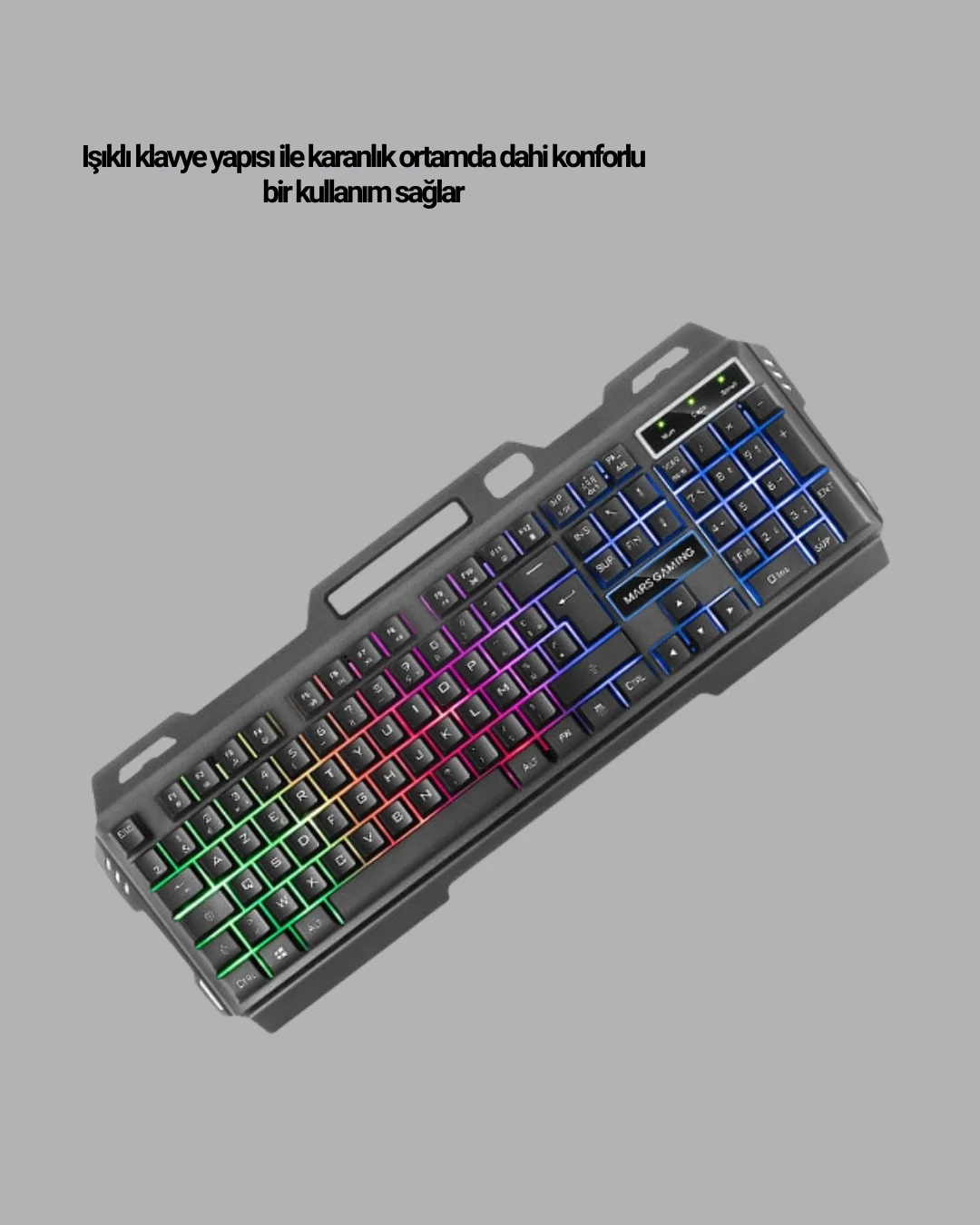 Gaming Set Işıklı Klavye Mouse + Bluetooth 5.2 Kulaklık Oyuncu Paketi