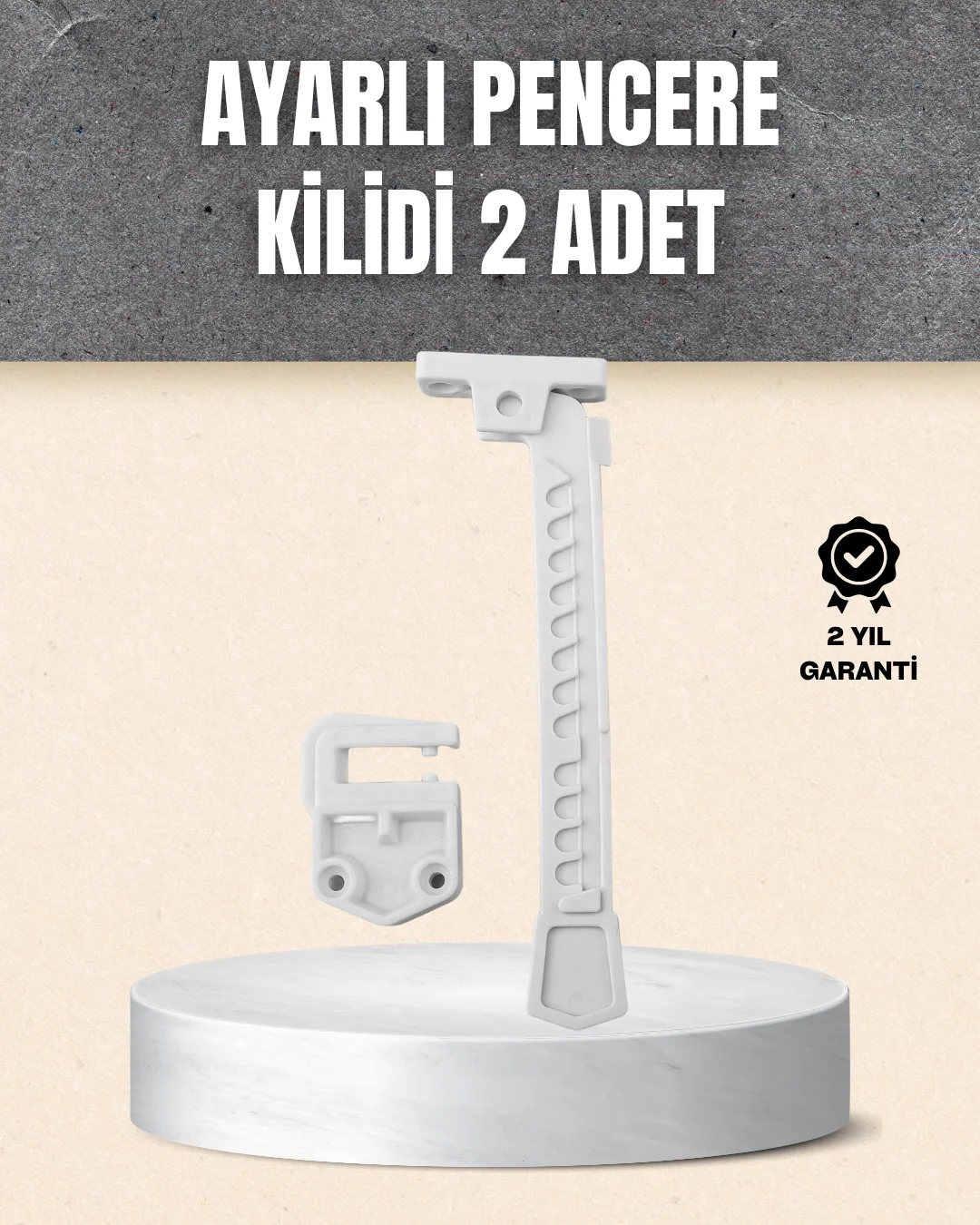 Kolay Montajlı Pencere Açılma Sınırlayıcı 2’li Set