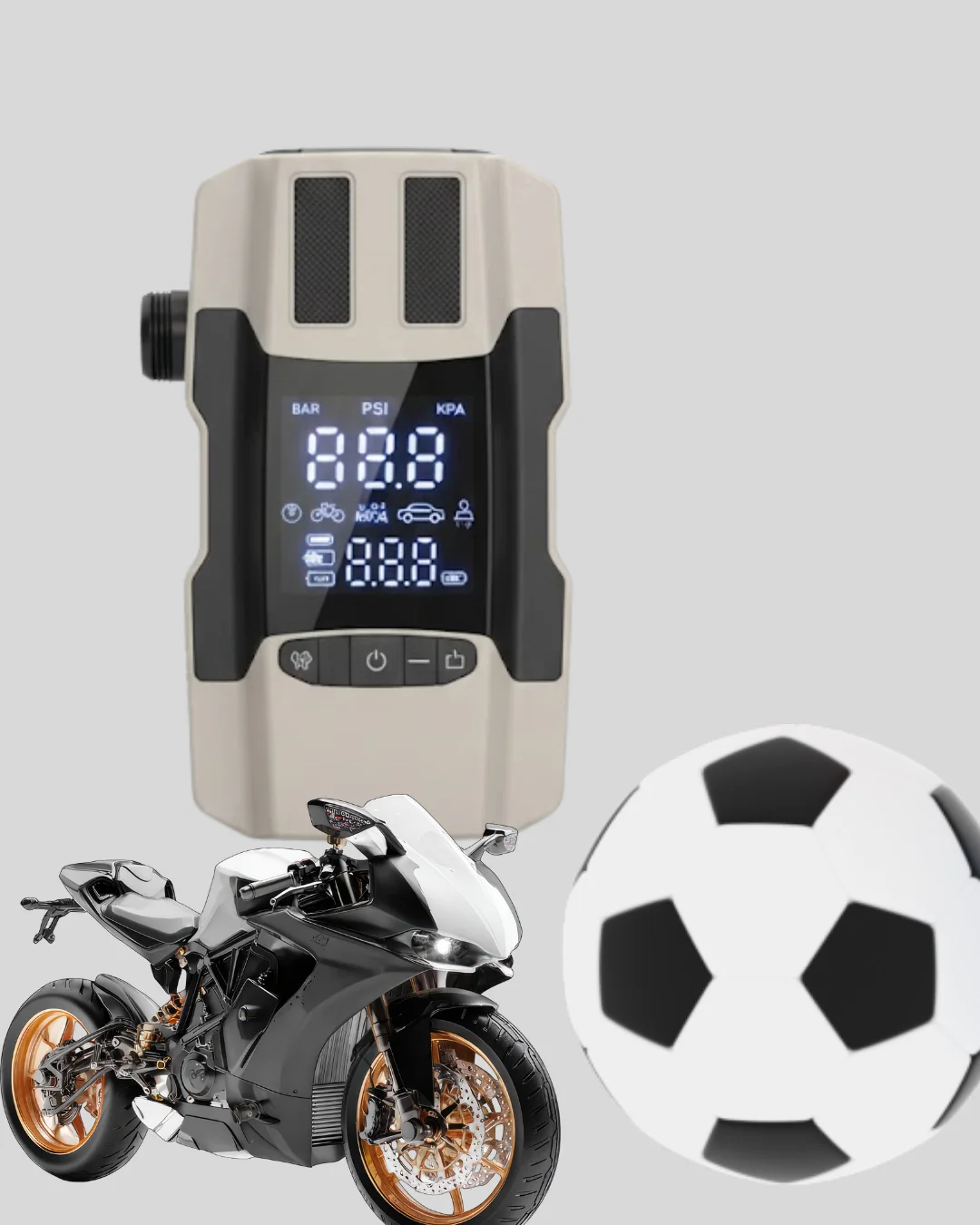 Araç Akü Takviye Cihazı ve Lastik Şişirme Pompası 12.000 mAh