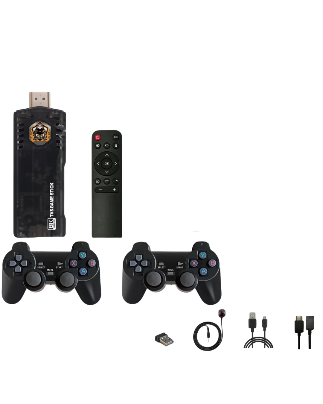 Kablosuz Gamepad Denetleyici Çift Sistem Retro Oyun Konsolu HDMI Uyumlu HD Çıkışlı