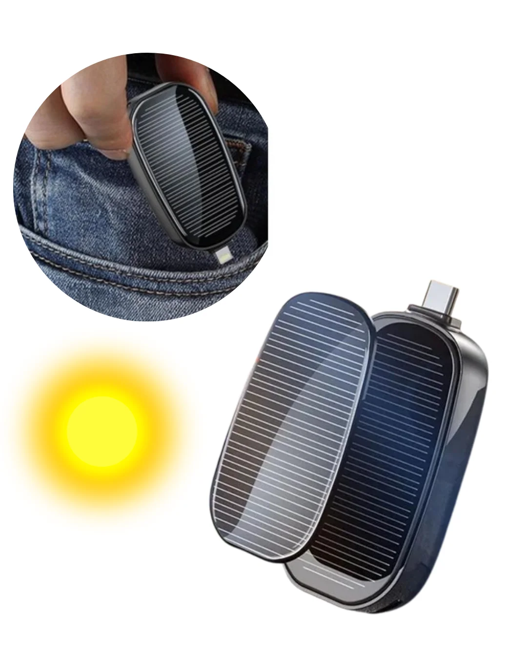 Solar Şarjlı Powerbank Acil Durum İçin Hafif ve Kompakt