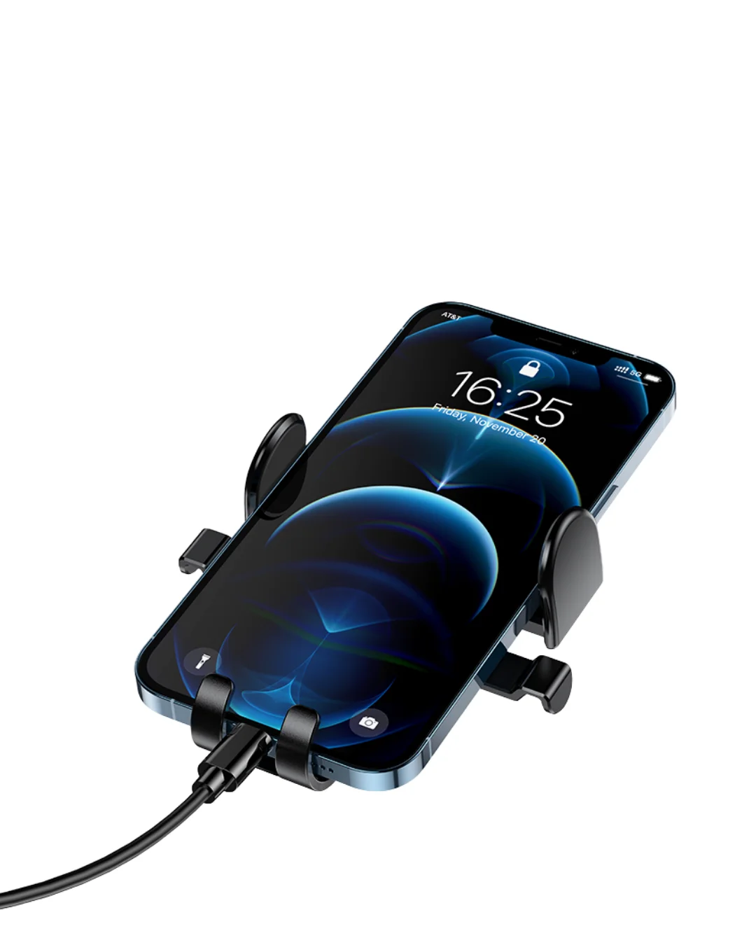 360° Döner Araç Telefon Tutucu Otomatik Kilit Mekanizmalı Stand