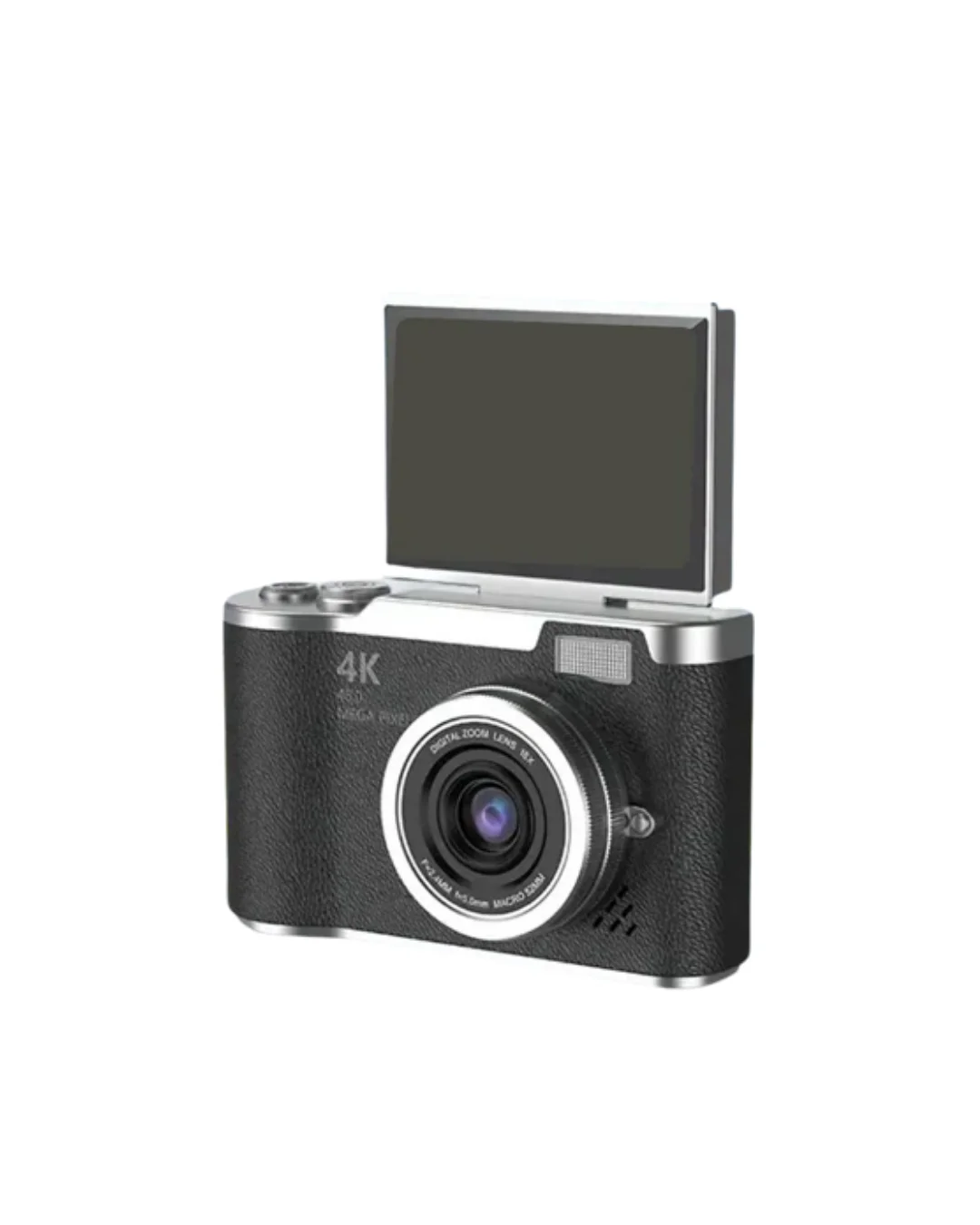 Kompakt 4K Dijital Kamera 48 MP Sensör 8X Zoom Flip Ekran Vlog ve Selfie Uyumlu