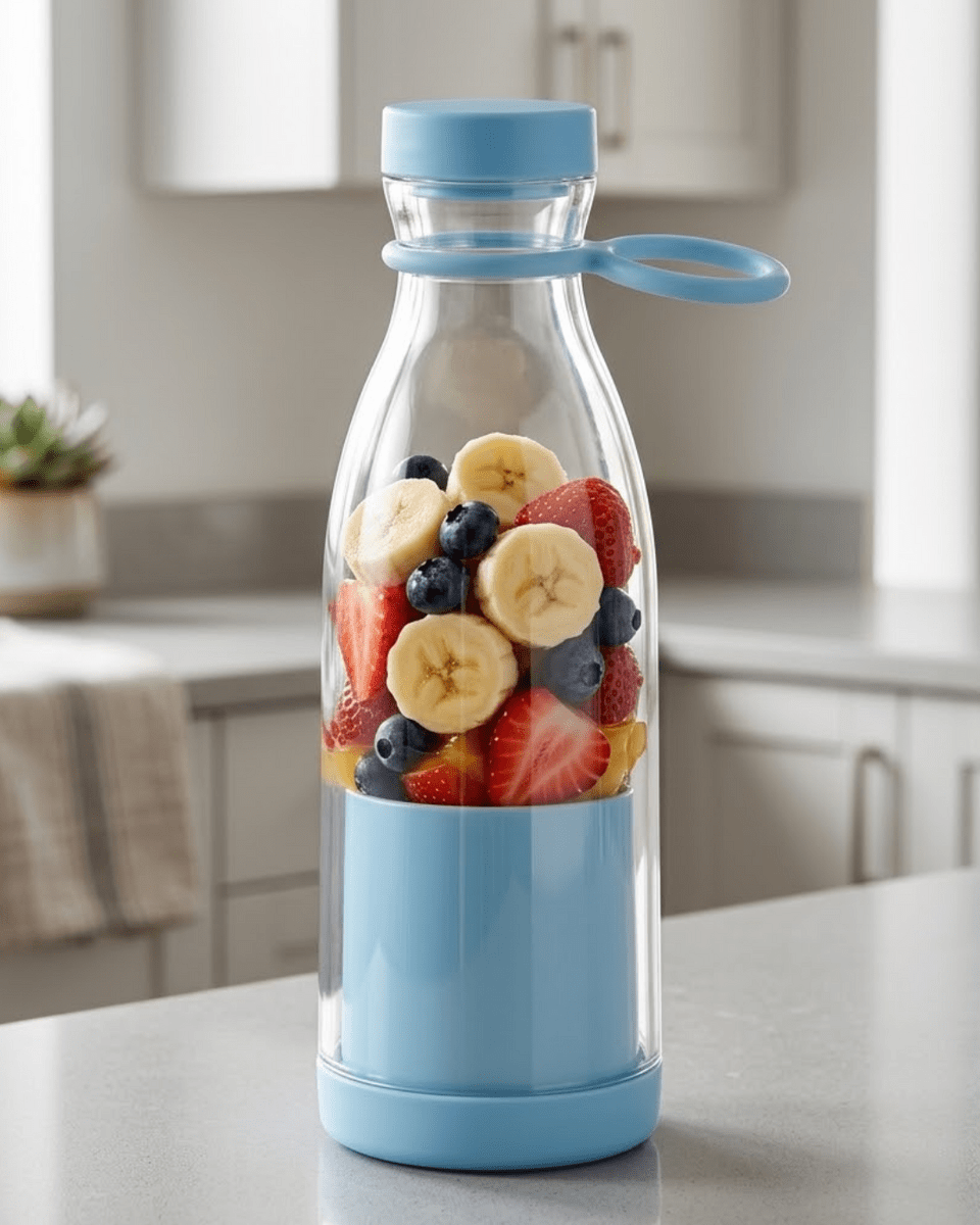 Şarjlı Taşınabilir Blender 380 ml USB Kablosuz Smoothie ve Meyve Karıştırıcı