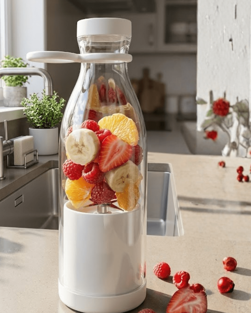 Kablosuz Taşınabilir Blender 380 ml Smoothie Milkshake Meyve Karıştırıcı