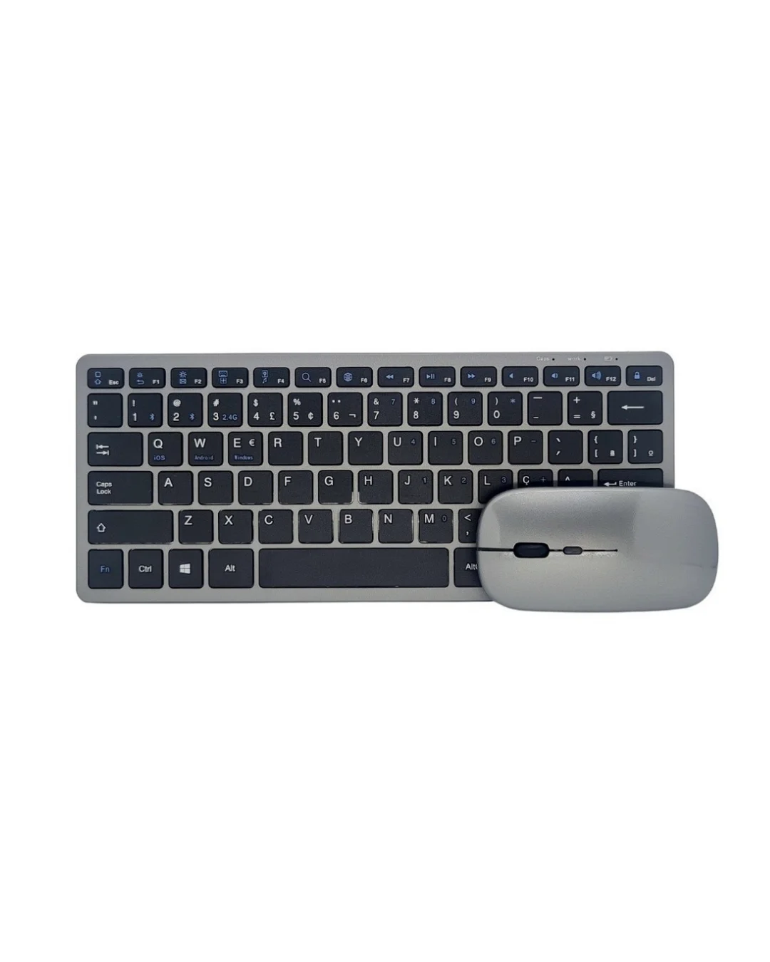 Bluetooth ve 2.4G Destekli Kablosuz Klavye Mouse Seti Şarj Edilebilir