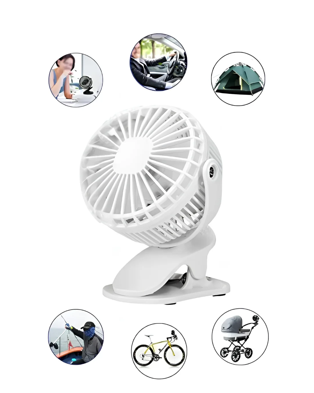 Şarjda ve Fişte Çalışabilen Portatif Mini Fan