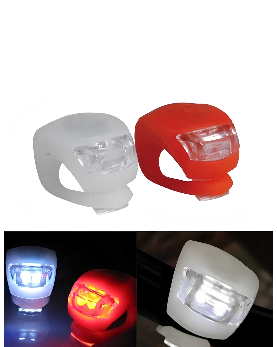 Su Geçirmez Bisiklet Çakar Işık Seti Esnek Silikon LED Lamba