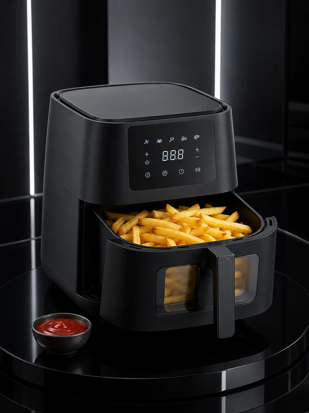 Dokunmatik Ekranlı Air Fryer Sağlıklı Yağsız Pişirme Cihazı