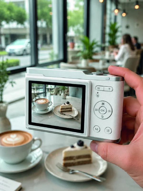 Beyaz 4K Video Kayıtlı 48 MP Dijital Fotoğraf Makinesi Otomatik Odaklama