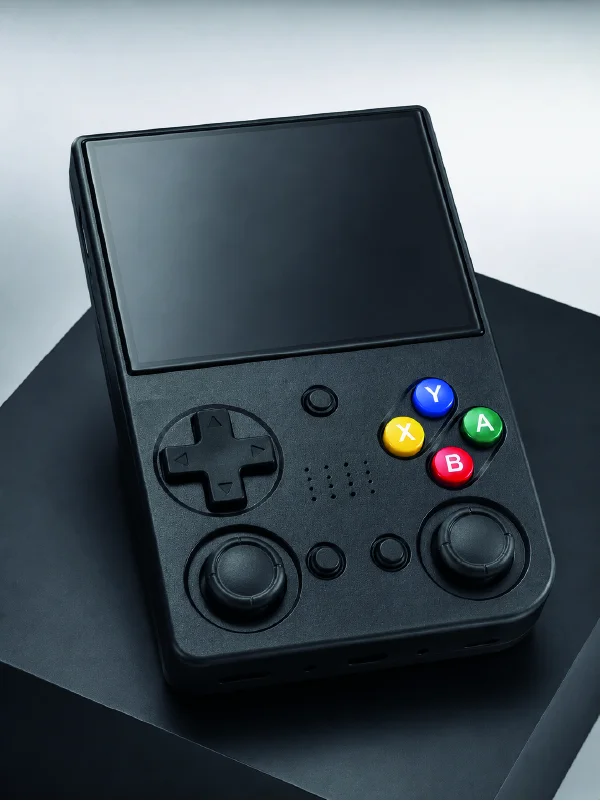 3.5 İnç IPS Ekran Retro Oyun Konsolu 64GB Dahili Hafıza Çift Analog Joystick Taşınabilir El Konsolu