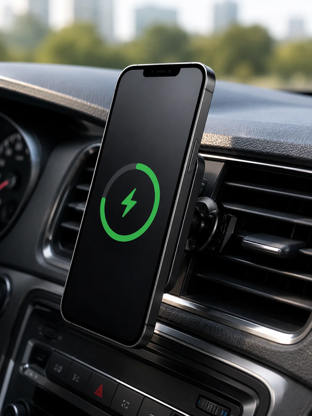 Araç İçi Manyetik Telefon Tutucu ve 15W Kablosuz Hızlı Şarj Cihazı