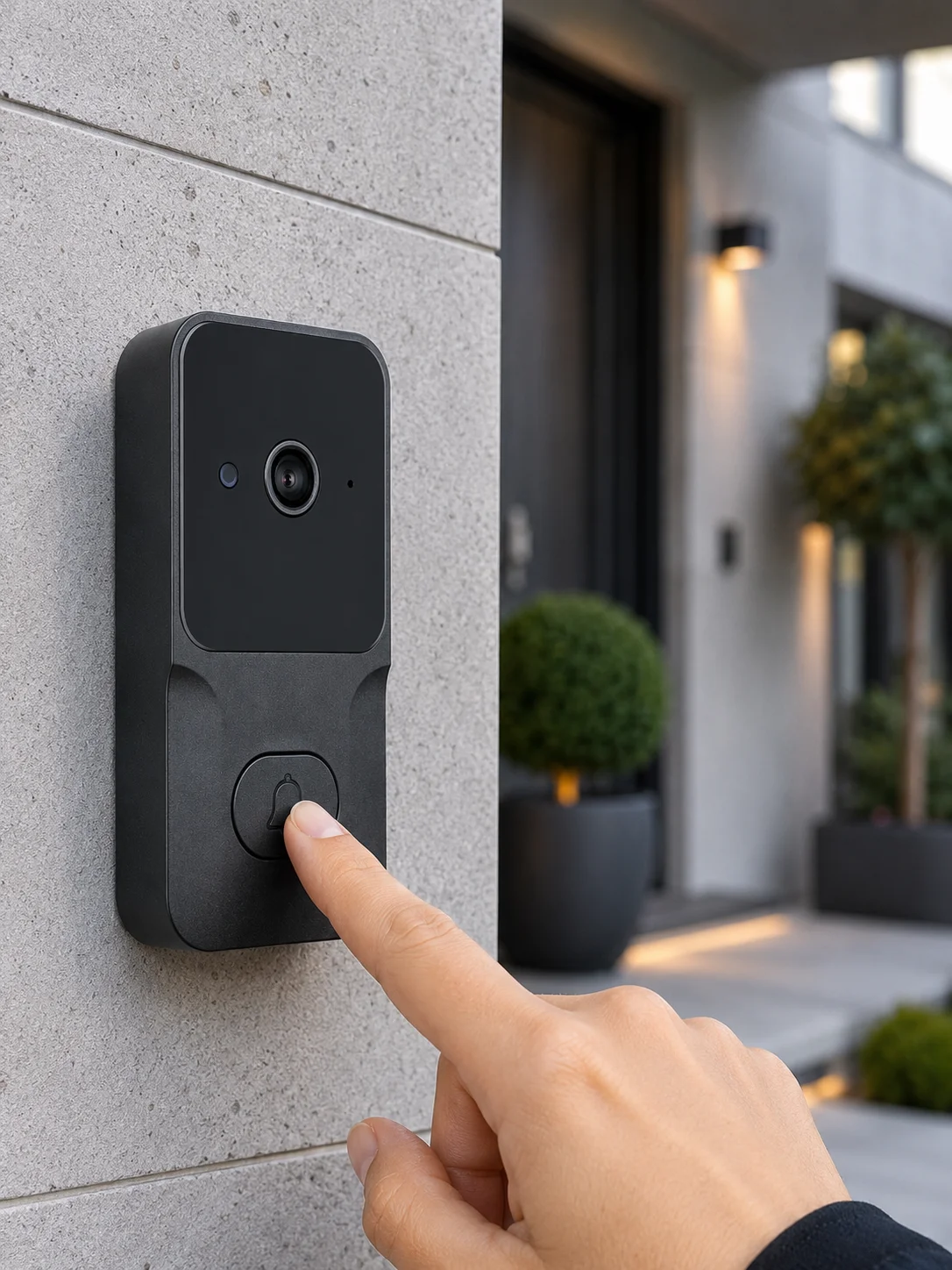 Wi-Fi Akıllı Görüntülü Kapı Zili | HD Kamera, Gece Görüşü ve Telefon Bildirimli