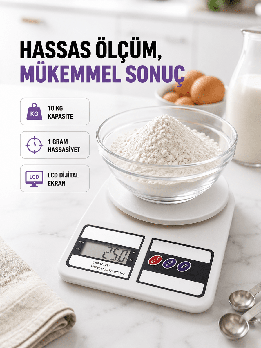 Taşınabilir Dijital Terazi – Çift Ölçü Birimi Destekli