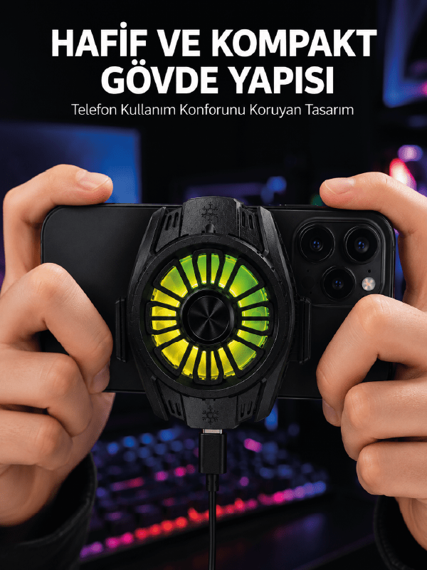 Telefon ve Tablet Uyumlu Manyetik Mobil Soğutucu Fan