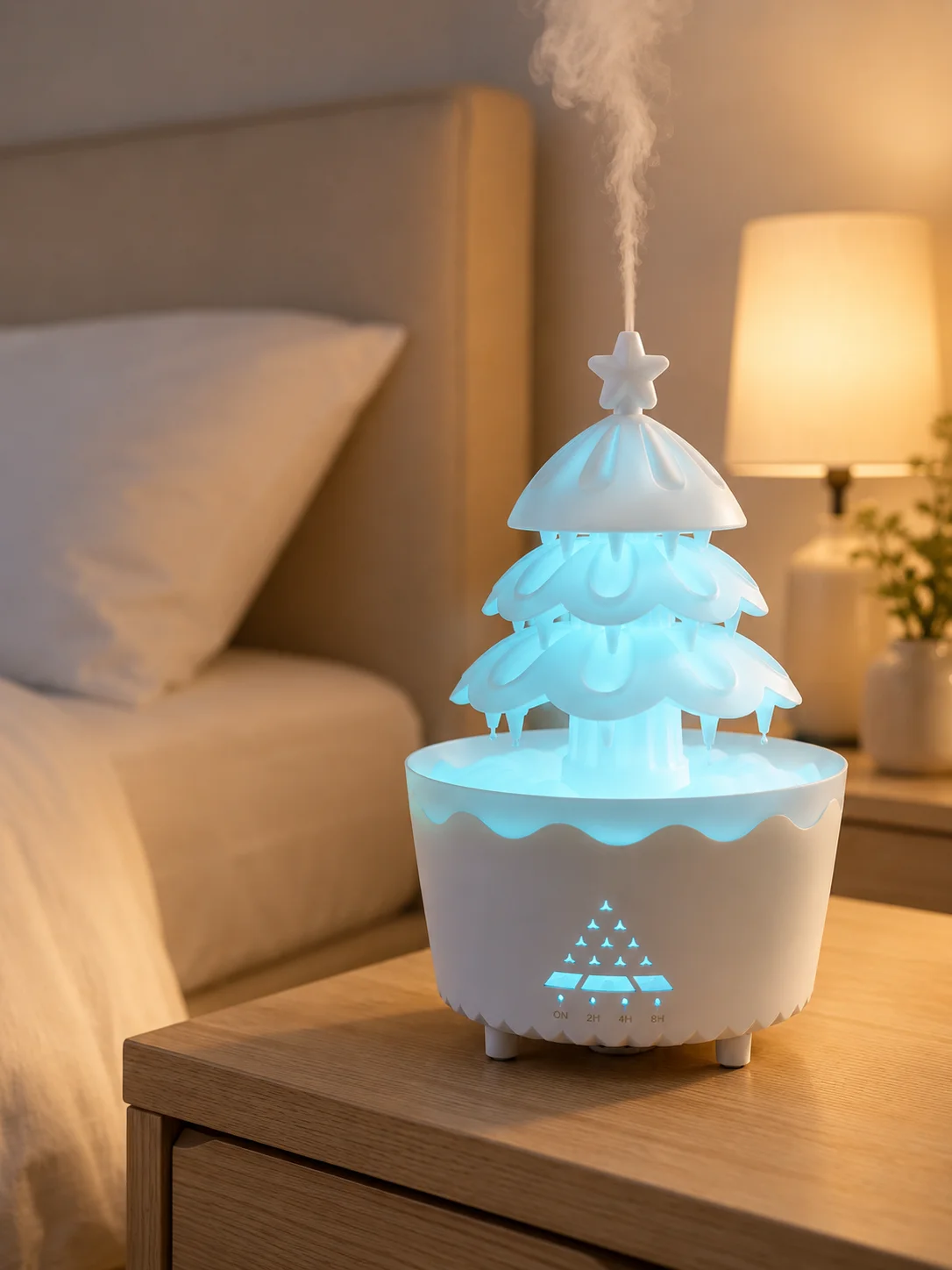 Şans Ağacı LED Işıklı Ultrasonik Buhar Makinesi Esansiyel Yağ Aroma Yayıcı