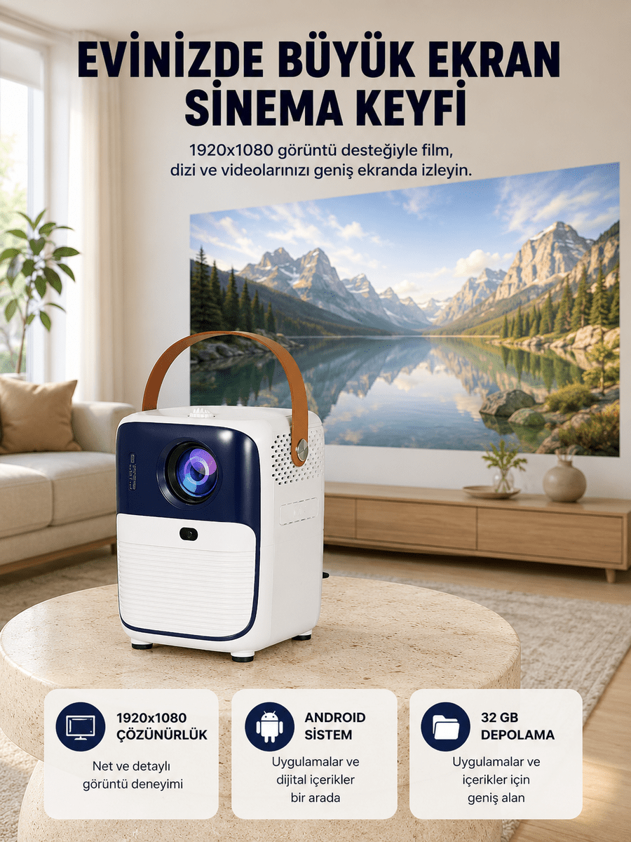 Ultra HD Android TV Kutusu 32GB Depolama USB HDMI Fan Sistemli Yeni Nesil