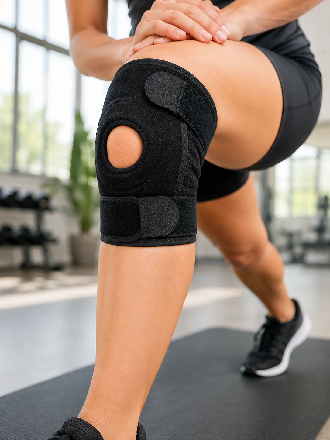 Kısa Patella Dizlik Ayarlanabilir Cırtlı Diz Destekliği Spor ve Günlük Kullanım