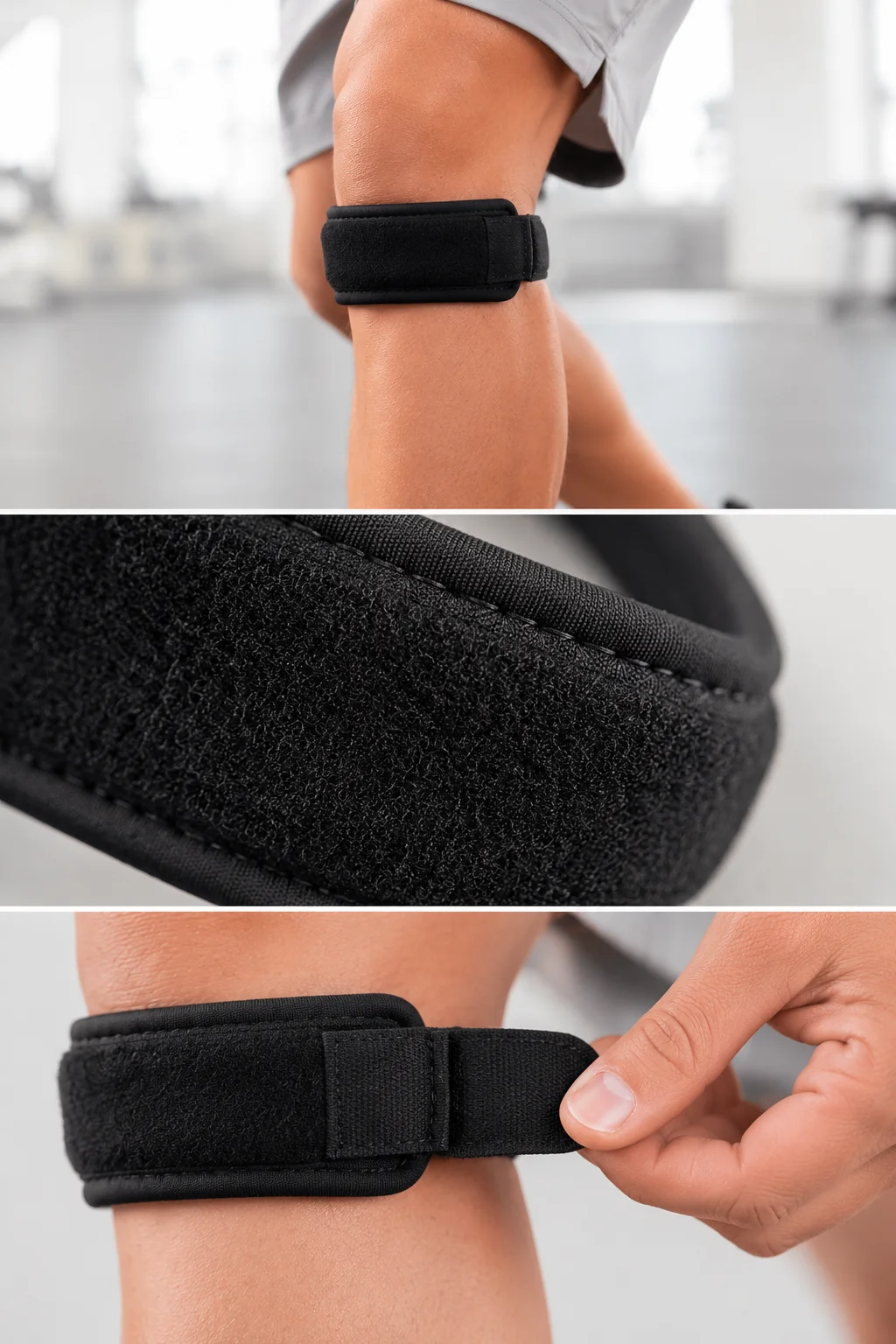 Sporcu Tendon Bandı Ayarlanabilir Diz Destek Bandı Koşu Fitness Egzersiz
