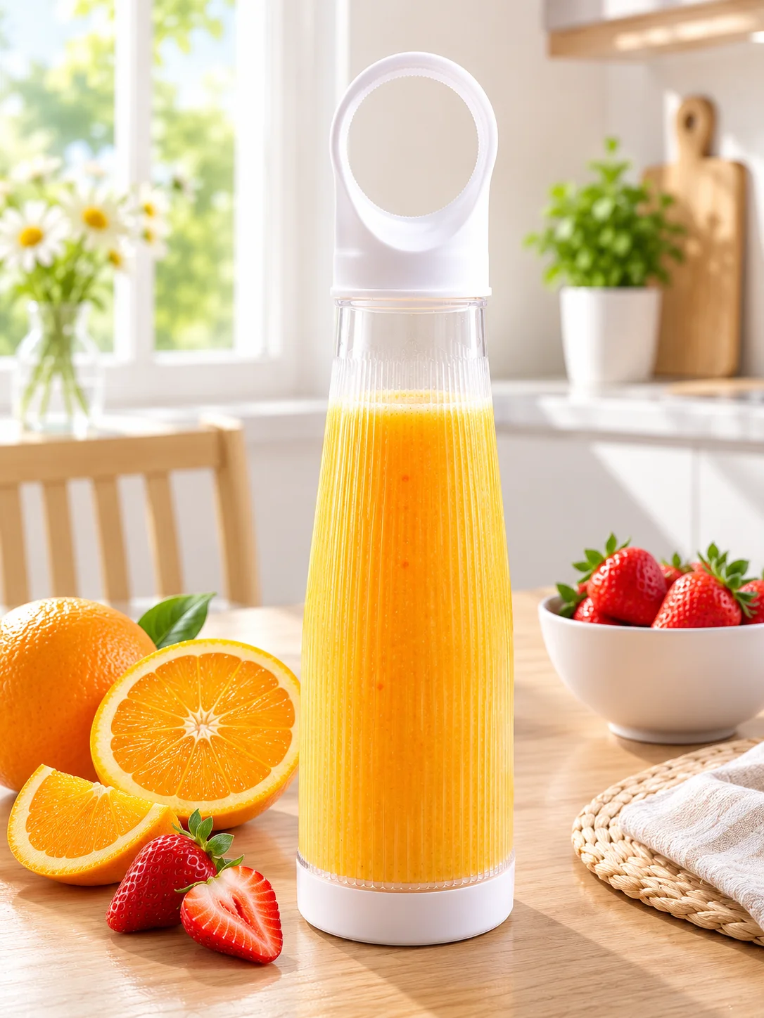 Şarjlı Smoothie Blender 400 ML Taşınabilir Meyve Karıştırıcı Pratik Mini Blender
