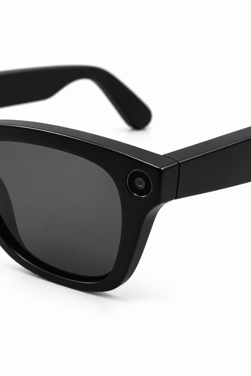 Kameralı Akıllı Güneş Gözlüğü Smart Glasses Siyah Şık Tasarım