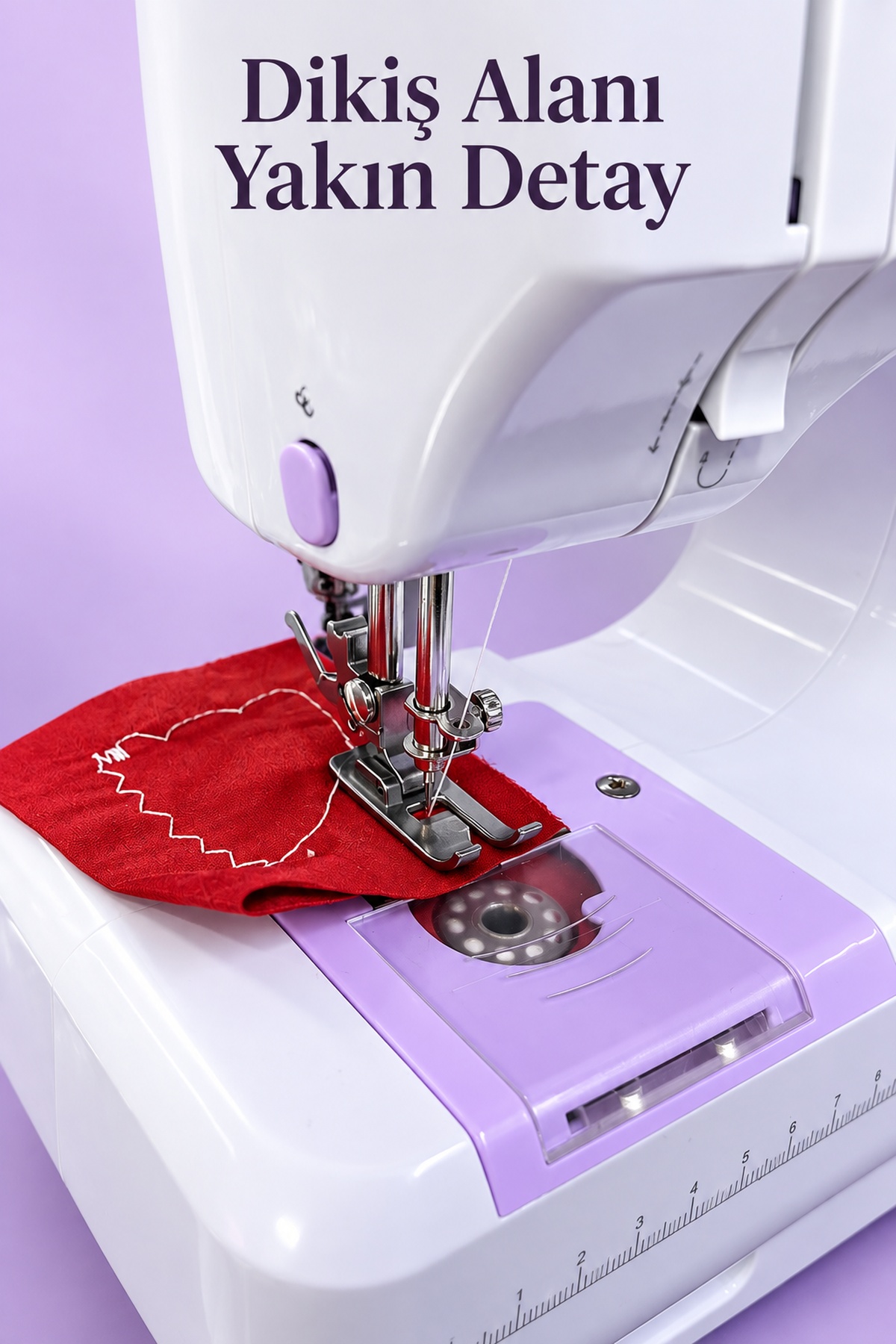 Evde Dikiş ve Onarım İçin Pedallı Mini Dikiş Makinesi