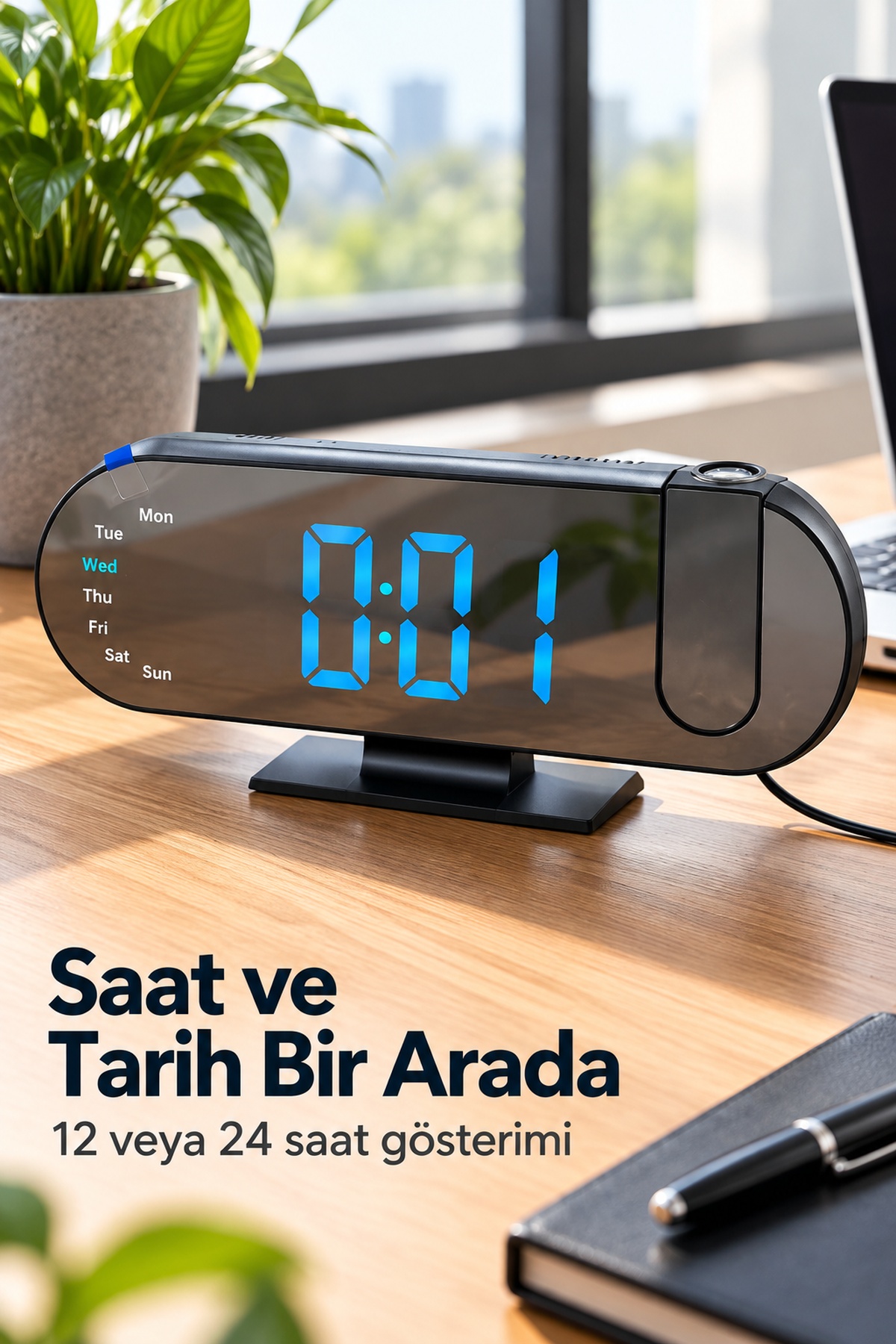 Dijital Çalar Saat Ayarlanabilir Alarm Erteleme Süresi ile