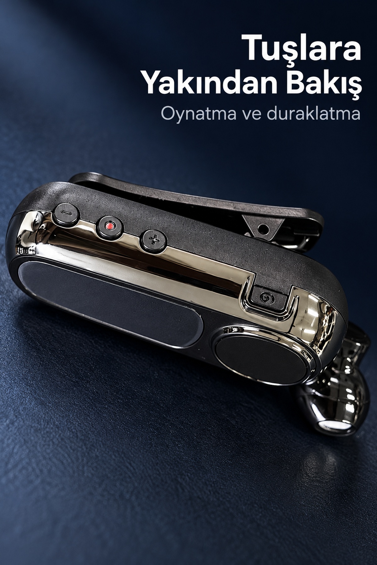 Yaka Klipsli Makaralı Bluetooth Tek Kulaklık