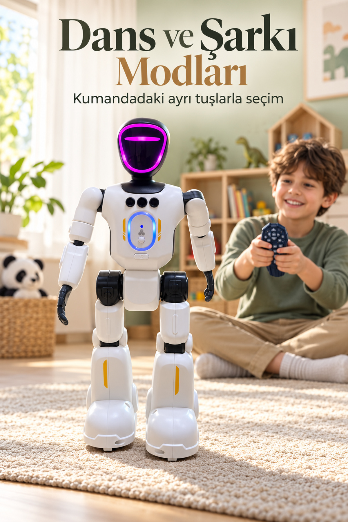 Uzaktan Kumandalı Robot Oyuncak El Hareketiyle Kontrol Özellikli