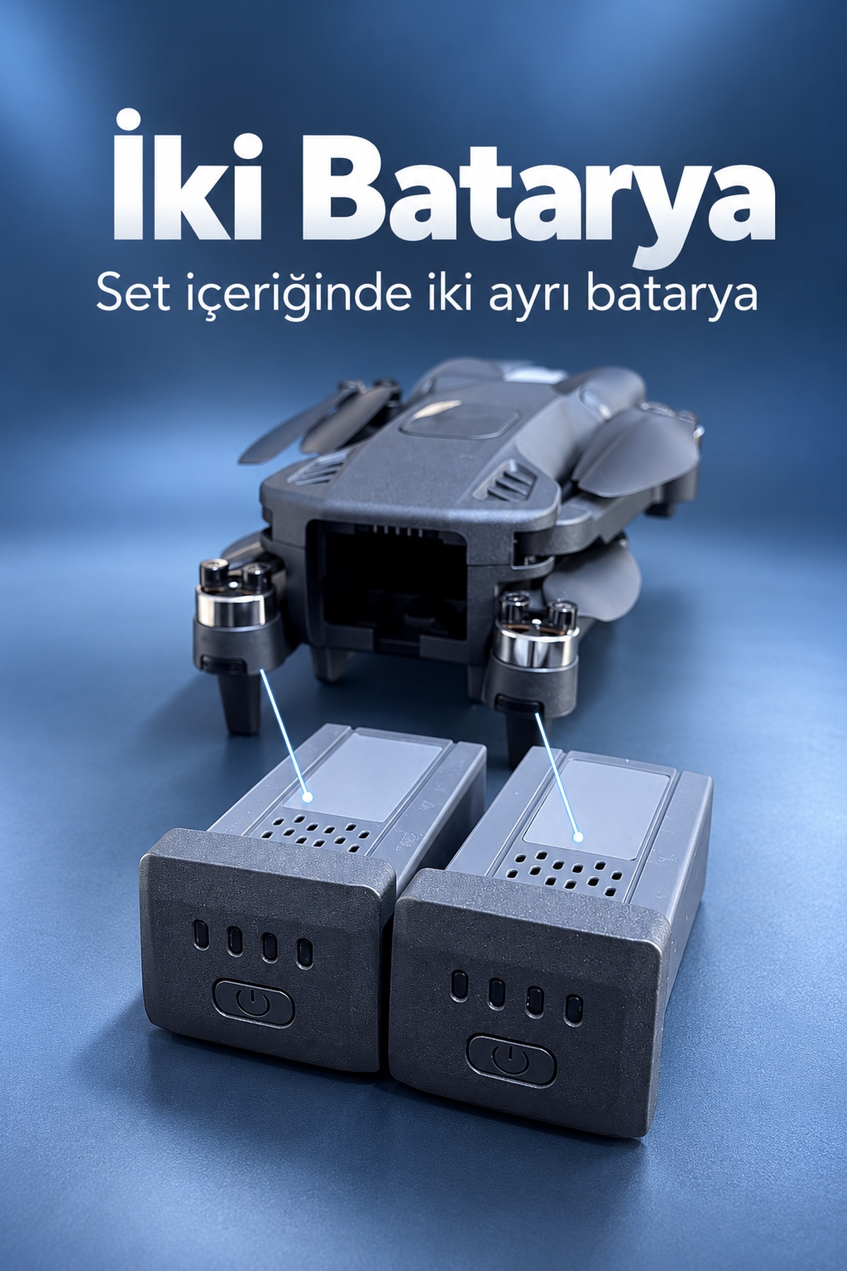 Kameralı Drone Seti Çift Batarya ve Yedek Pervaneler
