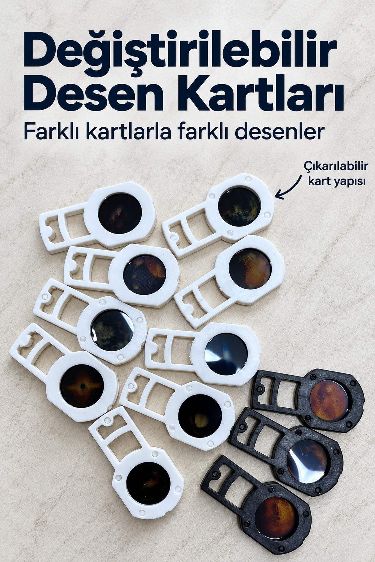 Roket Şeklinde Projeksiyon Lambası Değiştirilebilir Görsel Kartlı