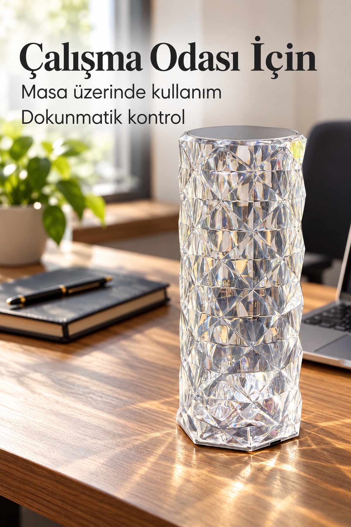 Dekoratif Masa Lambası Üstten Dokunmatik Kontrollü Şarjlı