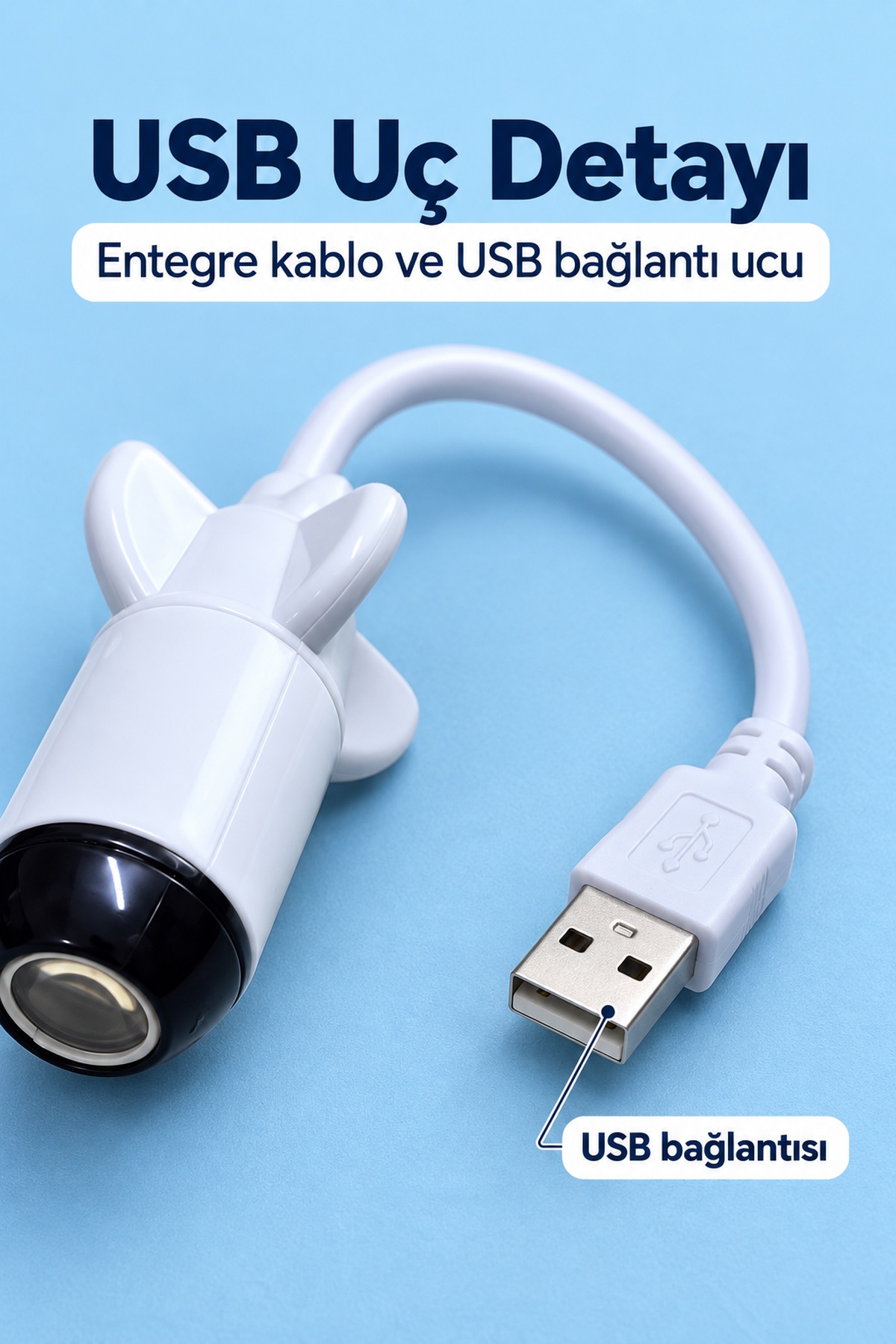 USB Projeksiyon Lambası Ay ve Gezegen Desenli