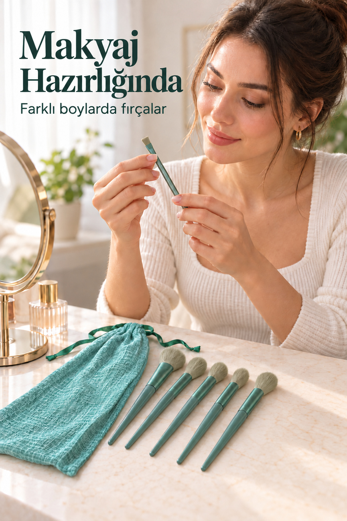 Profesyonel Kullanıma Uygun 13 Parça Makyaj Fırçası Takımı Fiber Kıllı
