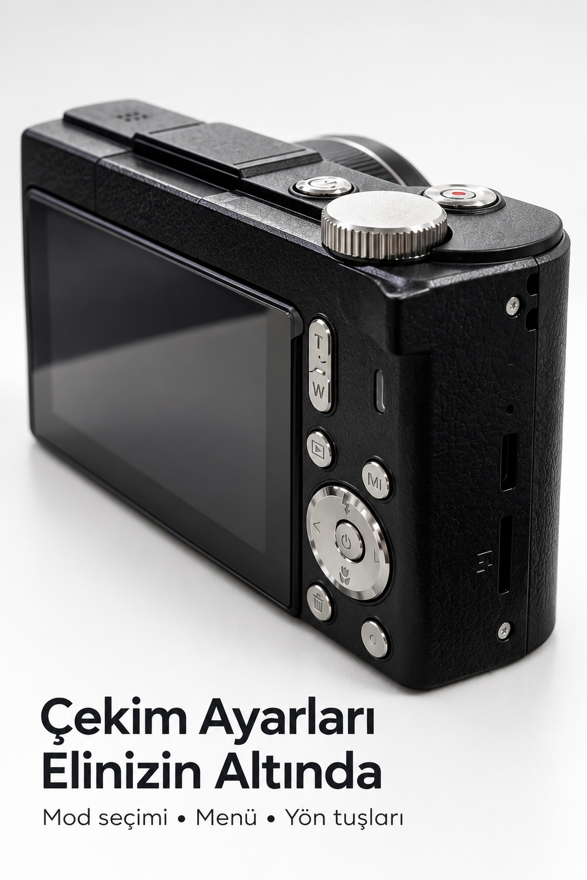 Katlanabilir Ekranlı 4K Vlog Kamerası Otomatik Odaklamalı Dijital Fotoğraf Makinesi