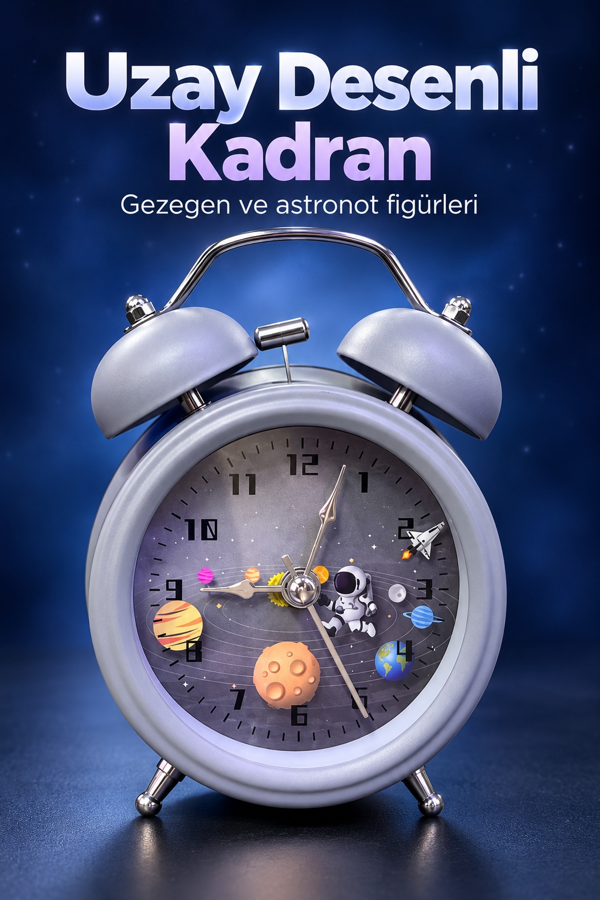 Yatak Odası İçin Çift Çanlı Dekoratif Çalar Saat