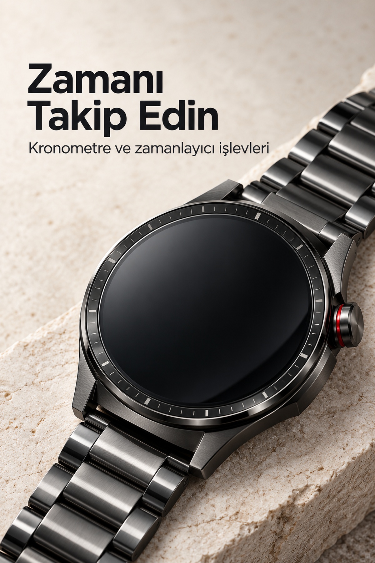 Mesaj Bildirimlerini Görüntüleyen Bluetooth Bağlantılı Şarjlı Akıllı Saat