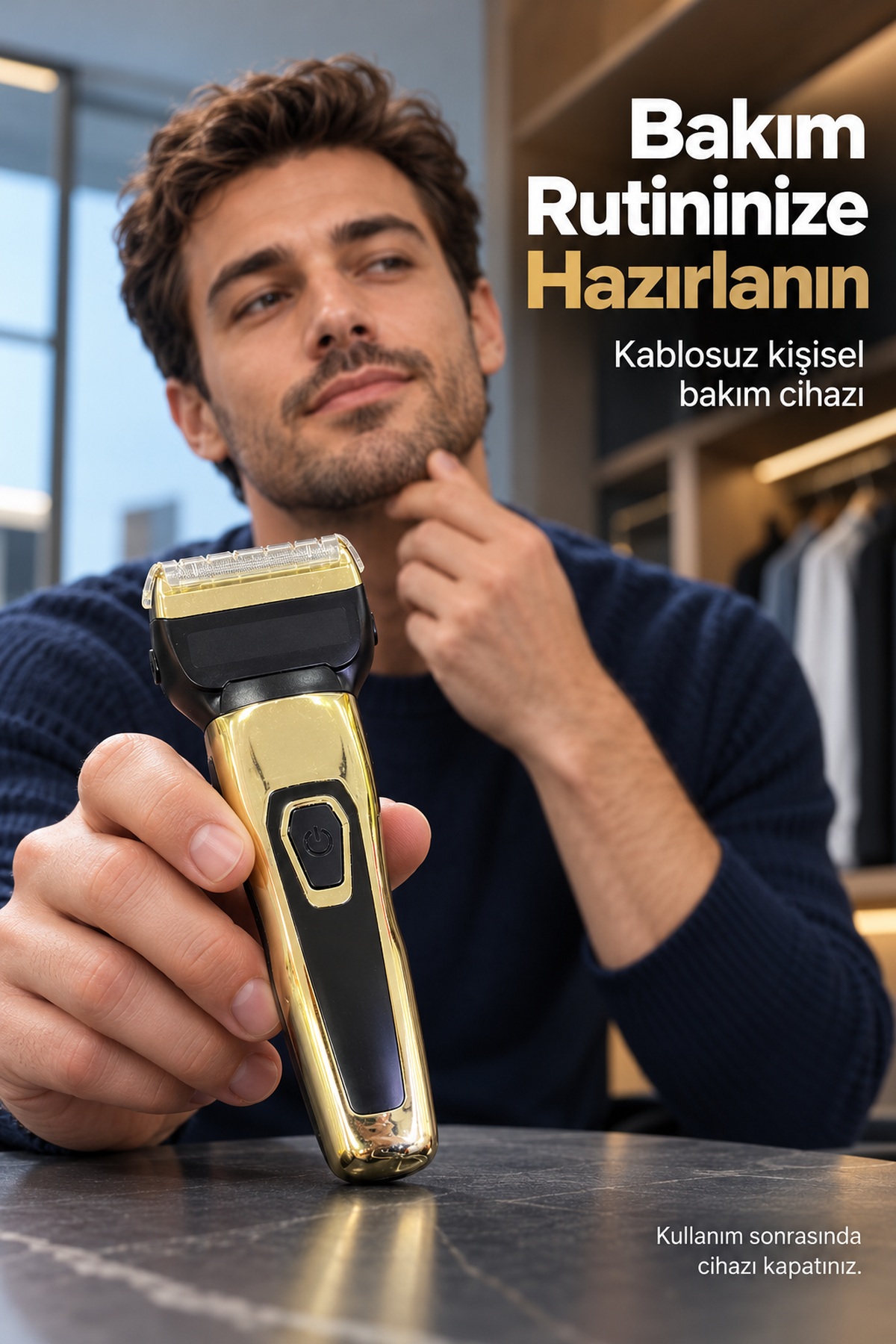 Kablosuz Tıraş Makinesi Paslanmaz Çelik Bıçaklı Set