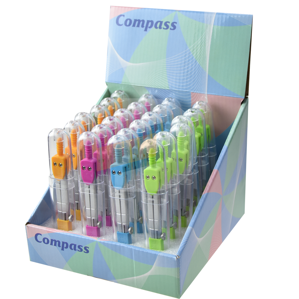Compass Korumalı Metal Pergel 24 lü Stant