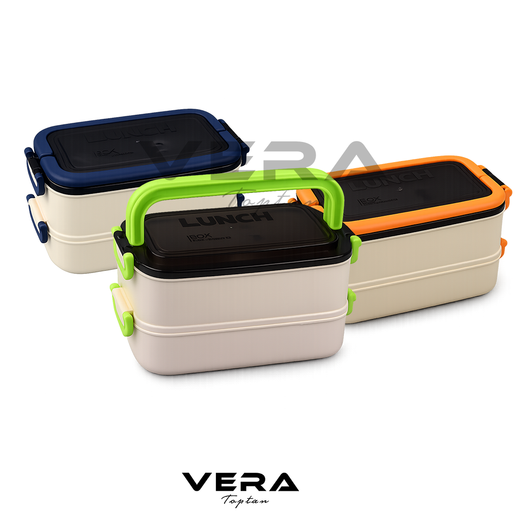 Lunch Box 2 Bölümlü Geniş Hazneli Çatal Kaşıklı Beslenme Kabı