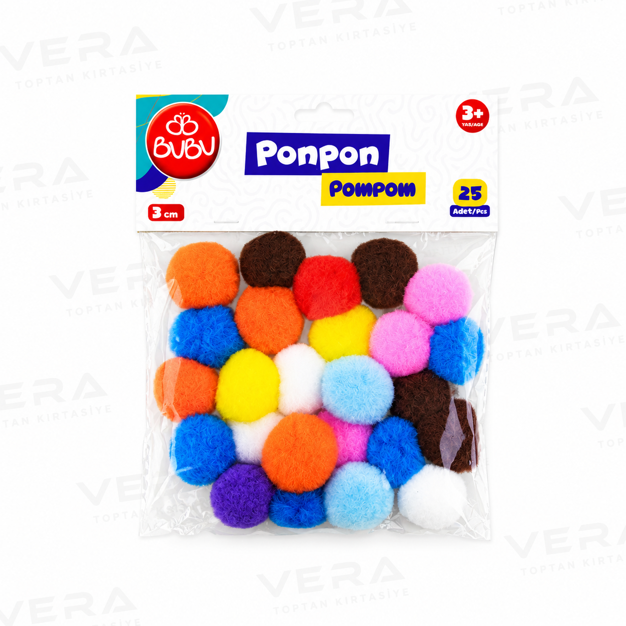 BU-BU PONPON 30 MM 25Lİ 12Lİ PAKET