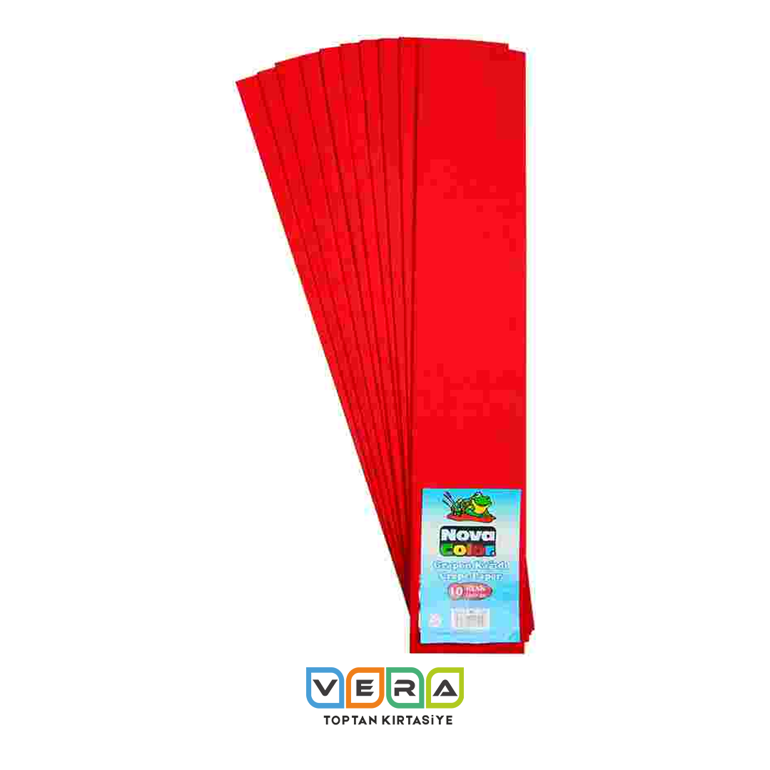 NOVA COLOR KRAPON KAĞIDI 10LU KIRMIZI