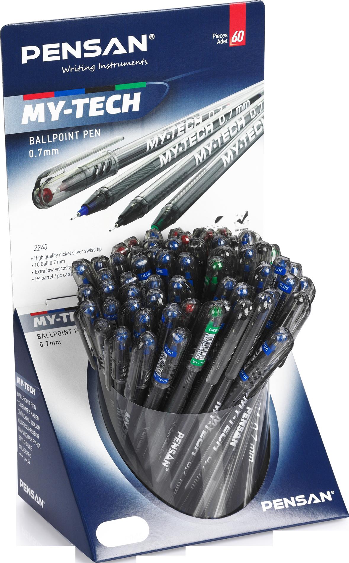 PENSAN 0,7 MM MY-TECH TÜKENMEZ KLM MSKY 60LI STAND