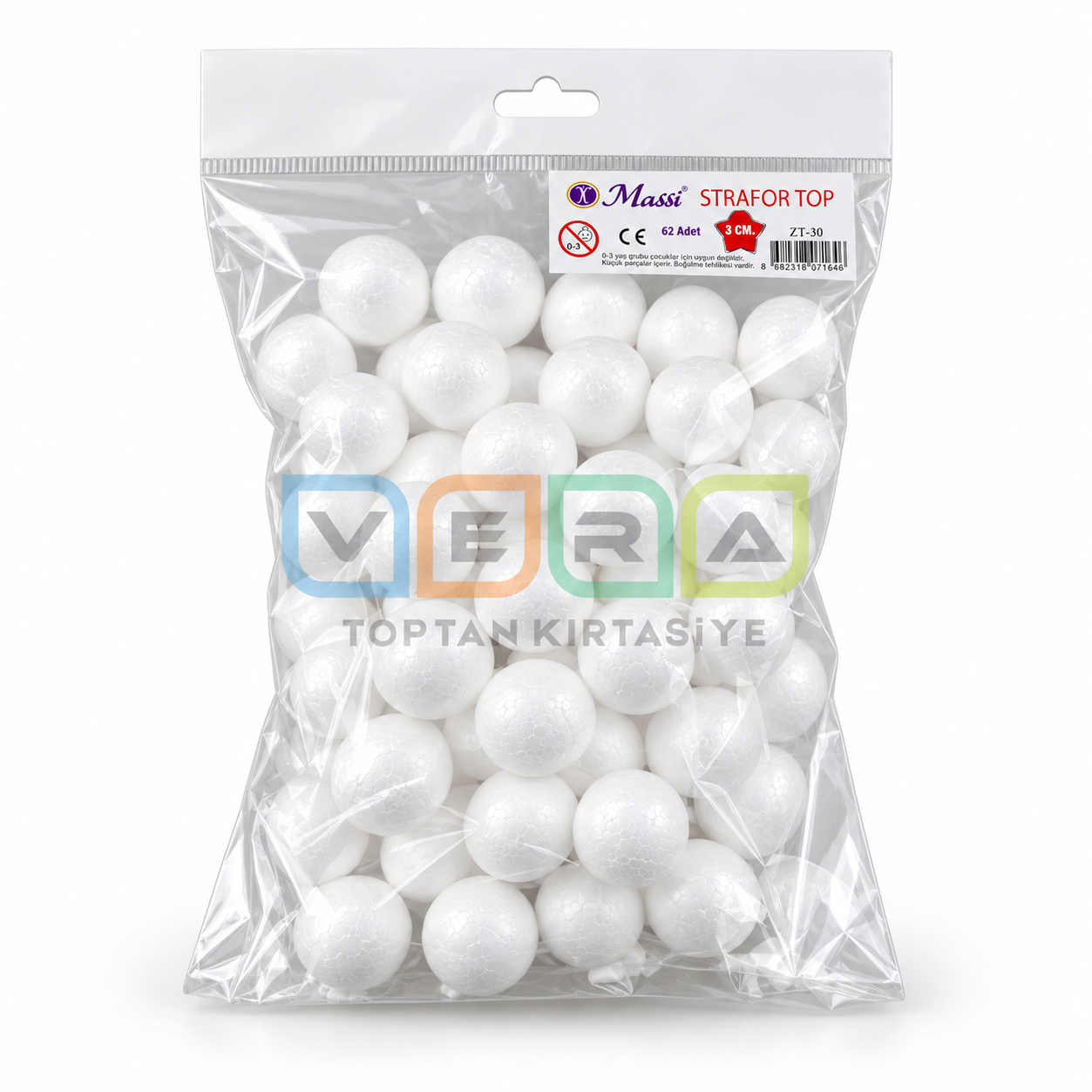 3 cm 62 adet Köpük Top