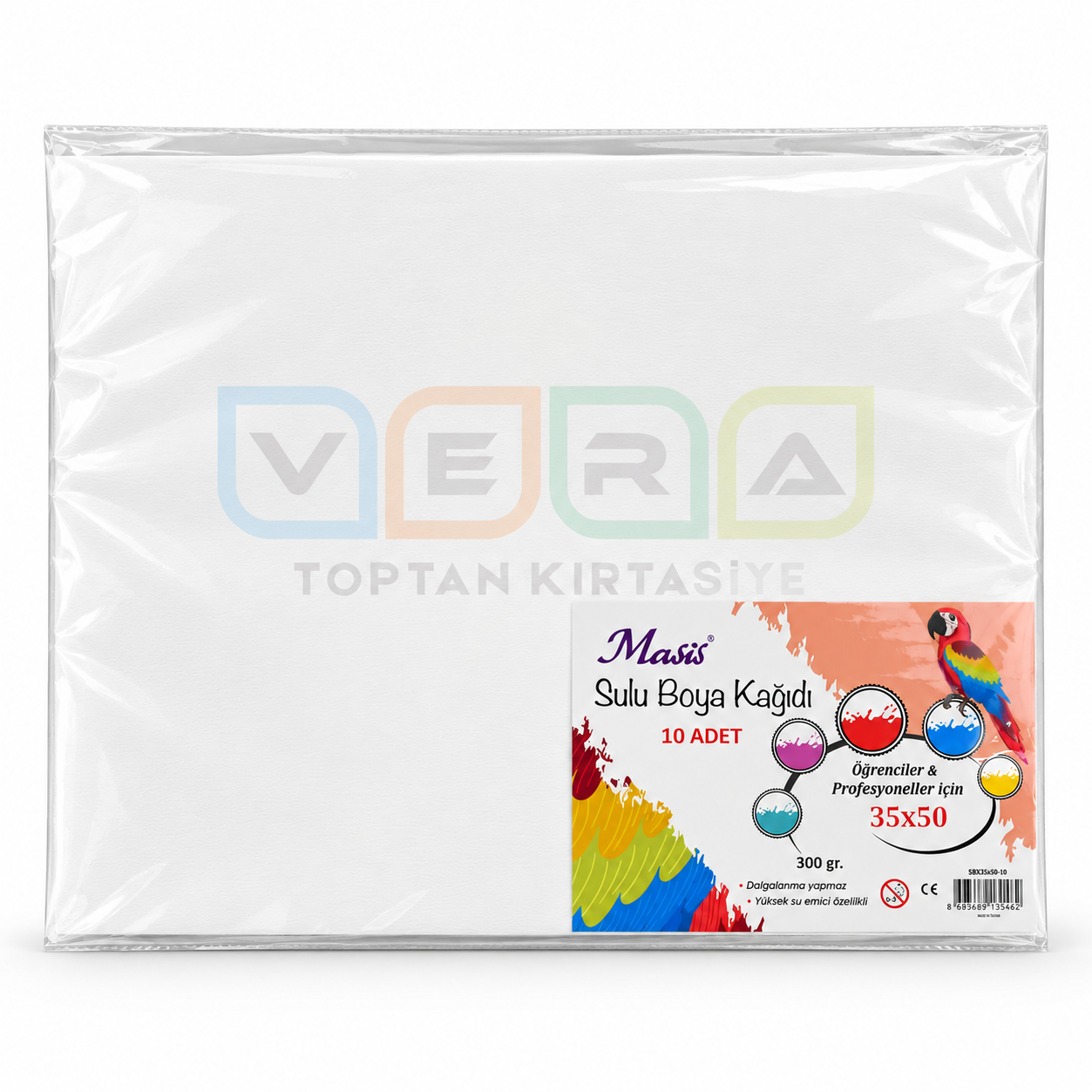 35x50 300 GR Dokulu Sulu Boya Kağıdı 10'lu